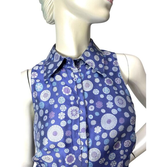 Silk pant suit in periwinkle blue by Carlisle Size 8 - Picture 5 of 8